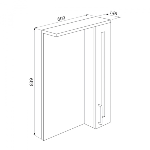 Зеркало со шкафчиком Iddis Sena 60 см SEN6000i99 фото