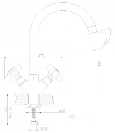 Смеситель для кухни Rossinka Z Z02-71 фото