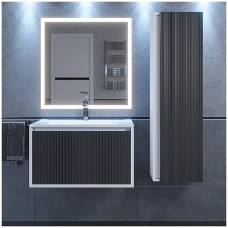 Тумба под раковину Uperwood Next 70 3930205150 белая/графит фото