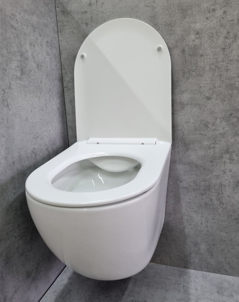 Унитаз подвесной безободковый CeramaLux CL2196 -1  с сиденьем soft close фото