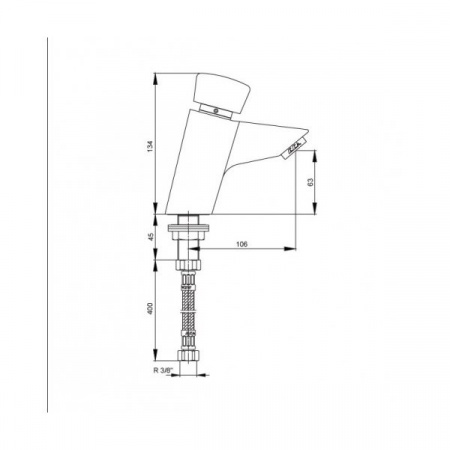 Смеситель для раковины E.C.A. 102108625 автоматический без смешивания фото