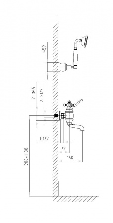 Смеситель для ванны с душем Timo Lina 7034/00Y фото