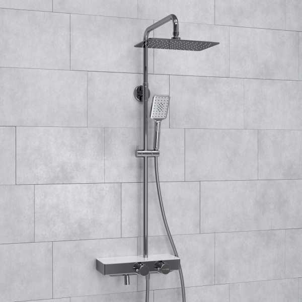 Душевая система (стойка) с термостатом WasserKRAFT Thermo A113.069.126.CH хромоникель фото