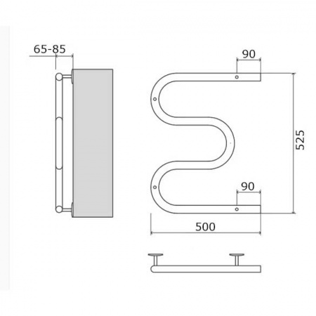 Полотенцесушитель электрический Terminus М-образный 4620768883910 500х500 фото