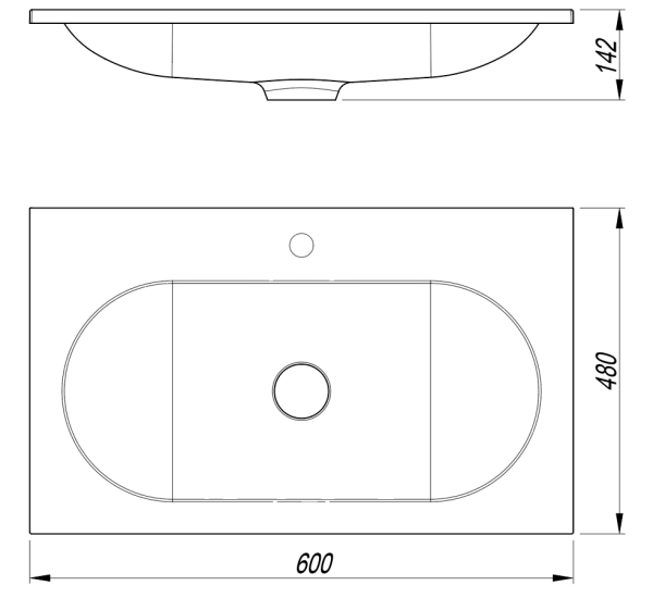 Раковина Vincea VCB-4H600G серый шелк фото
