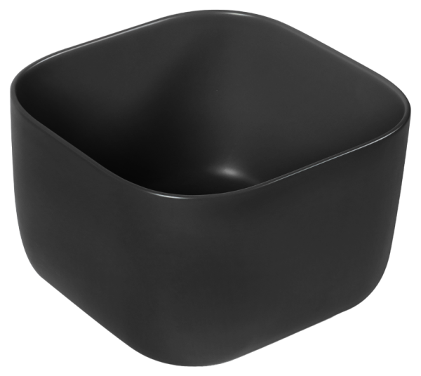 Накладная раковина SantiLine SL-1111MB 36x35 черная матовая фото