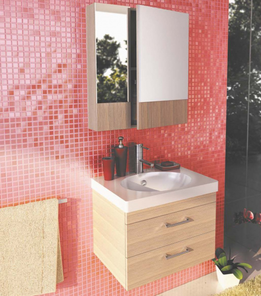 Зеркало-шкаф Comforty Ницца-60 сосна лоредо фото