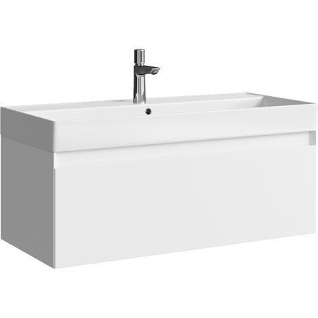 Тумба под раковину Aqwella Geometria 100 GE01101WM белая фото