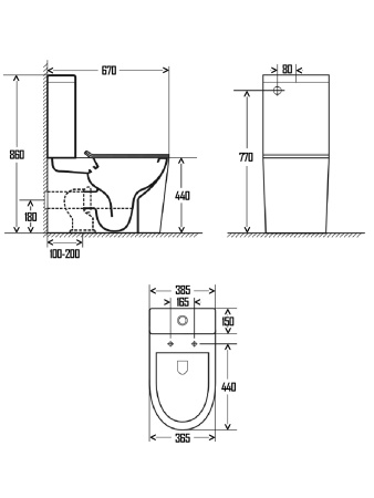 Бачок для унитаза AQUAme AQM1101 фото
