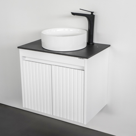 Тумба с раковиной Comforty Двина 60ПД 00-00019069 белая матовая фото