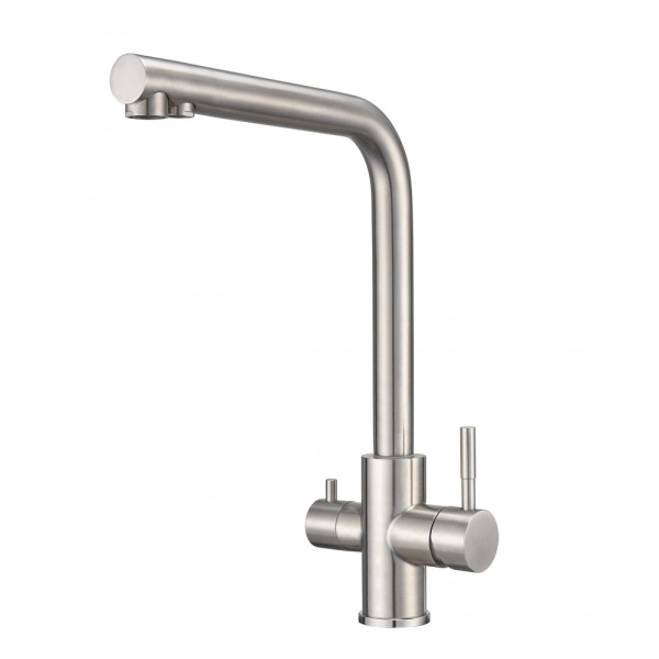 Смеситель для кухни под фильтр Milacio Ultra Bolvir MCU.553.SS нержавеющая сталь фото