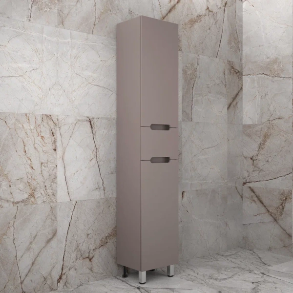 Шкаф-пенал напольный Style Line Матис 36 ЛС-00002391 тауп темный фото