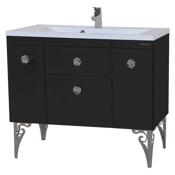 Тумба под раковину Bellezza Луссо-100 черная фото