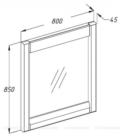 Зеркало Opadiris Лаварро 80 Z0000001991 фото