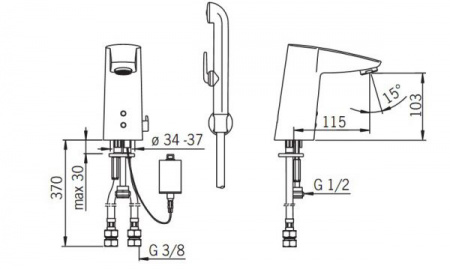 Бесконтактный смеситель для раковины Oras Cubista 2816F фото