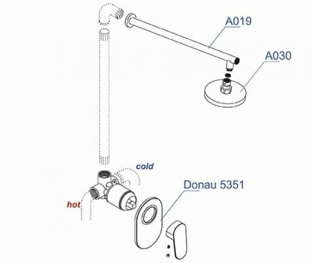 Душевая система скрытого монтажа WasserKRAFT Donau A12030 фото