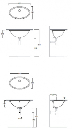 Раковина встраиваемая Simas LFT Spazio LFT74bi фото