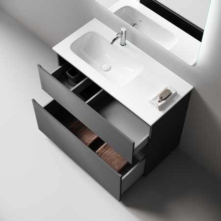 Тумба под раковину Sancos Folk Floor FL100FLGS Grey soft фото