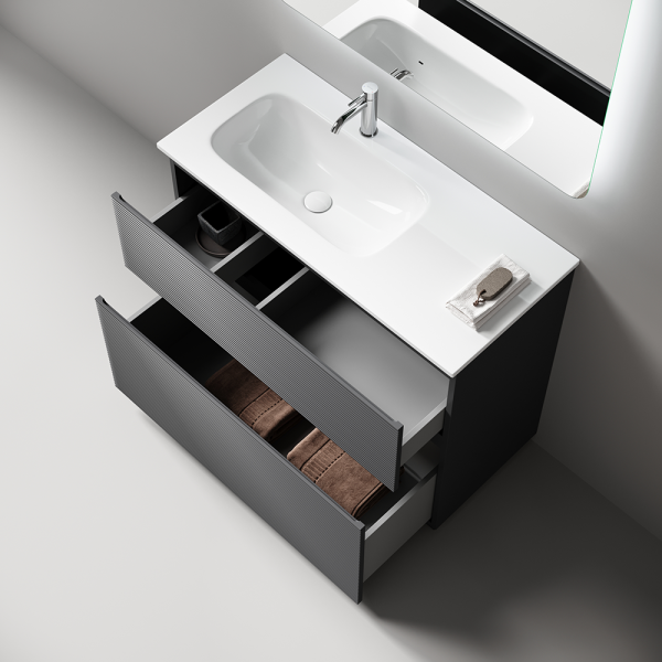 Тумба под раковину Sancos Folk Floor FL100FLGS Grey soft фото