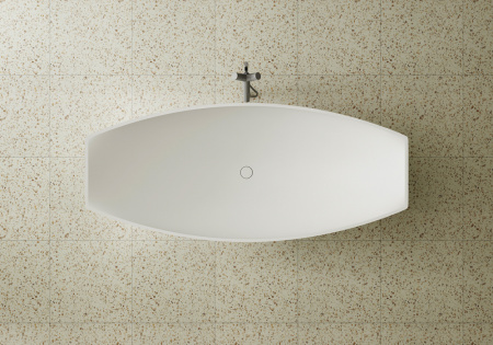 Ванна из искусственого камня Abber Stein AS9610 180x80 белая матовая фото