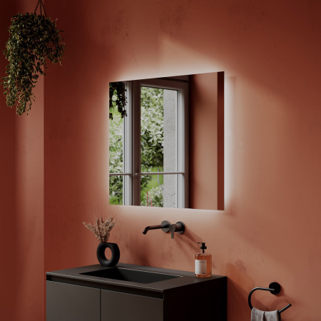 Зеркало с подсветкой Sancos Square SQ800 80x70 фото