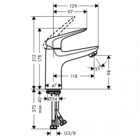 Смеситель для раковины Hansgrohe Novus 71031000 фото