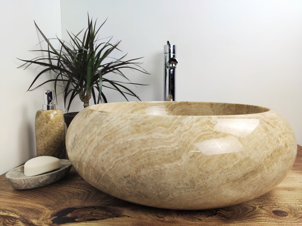 Накладная раковина из оникса Donut Sunset Big DO-000175 (50*50*17см) фото