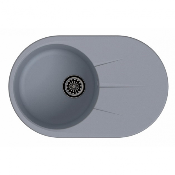 Мойка кухонная Ewigstein Rund R- 50F серый металлик фото