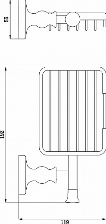 Мыльница-решетка настенная Rush Crete CR35410 фото