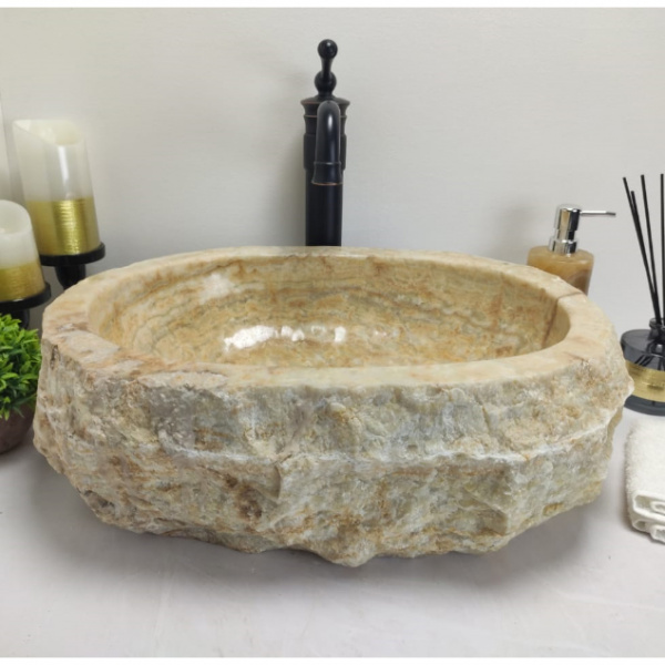 Накладная раковина из оникса Indo Erozy BENA EO-00078 фото