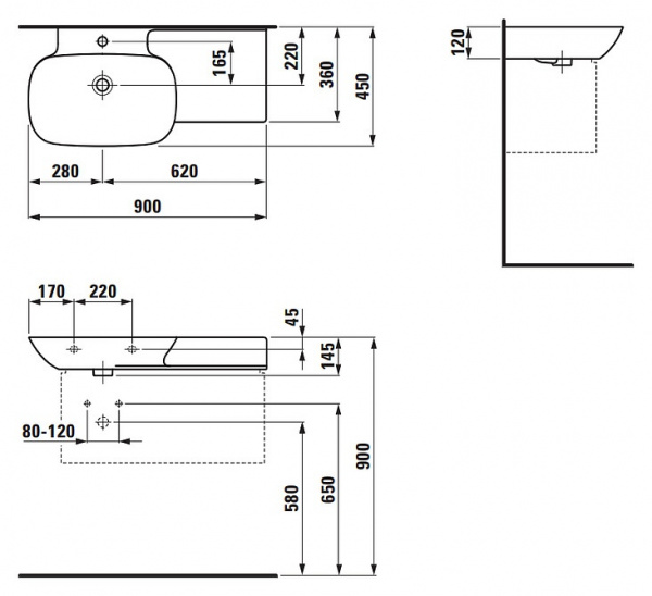 Подвесная раковина Laufen Ino 8.1330.2.000.104.1 фото
