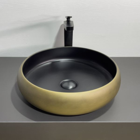 Накладная раковина Comforty 78651 00-00012231 41x41 бронза/черная фото