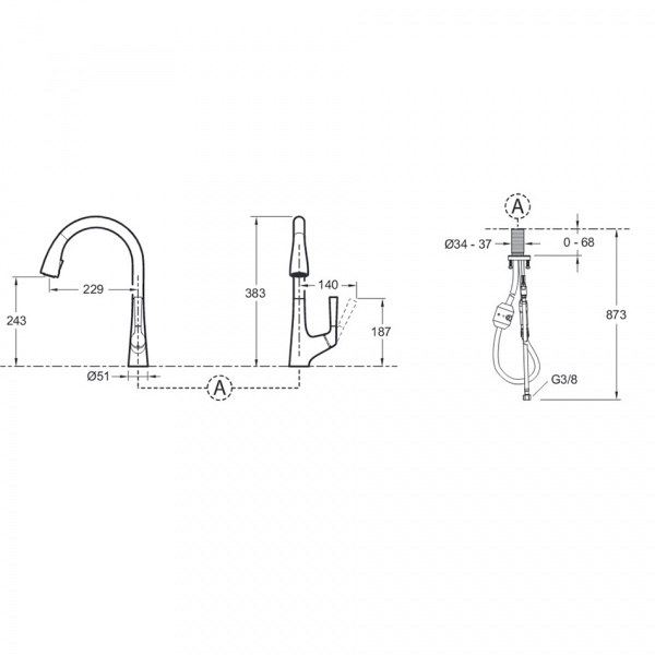 Смеситель для кухни Jacob Delafon Malleco E562-VS фото