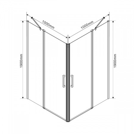 Душевой уголок Vincea Orta VSS-1O1010CL 100x100 фото