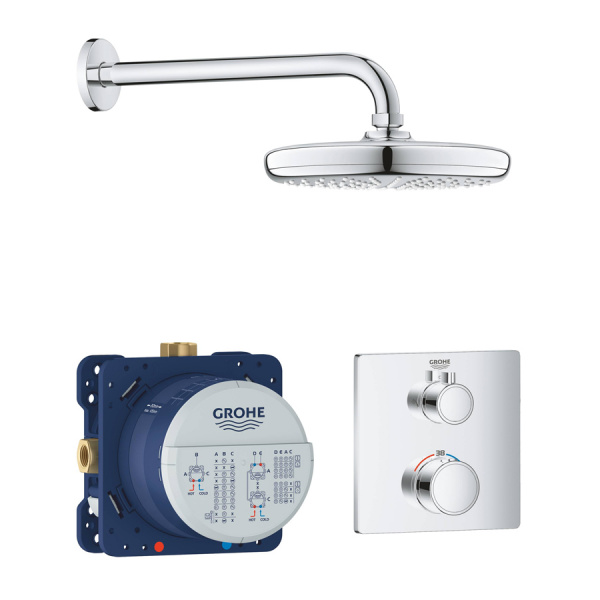 Душевая система скрытого монтажа Grohe Grohtherm Tempesta 210 34728000 фото
