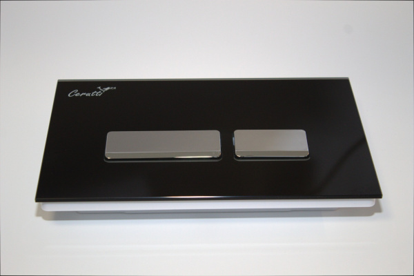 Кнопка смыва Cerutti SPA CR06BK черный/стекло фото