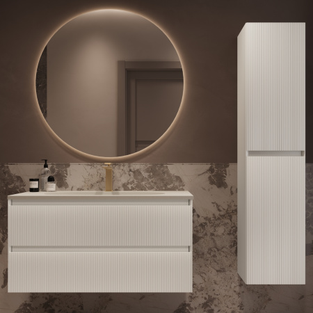 Тумба под раковину Vincea Welle 100 VMC-2WL100MW M.White Soft-touch фото