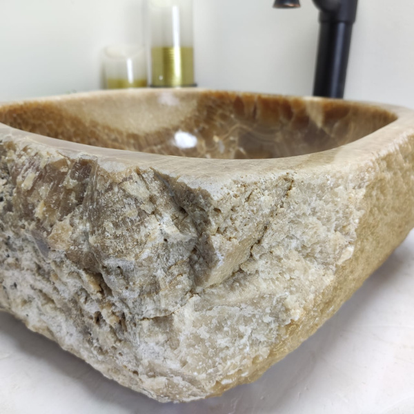 Накладная раковина из оникса Erozy Sunset EO-00460 (42*42*15см) фото