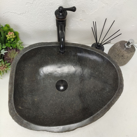 Накладная раковина из речного камня RS01471 (54*44*15) B102 фото