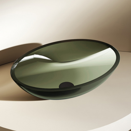 Накладная раковина Abber Kristall AT2802Vesuvian 50x35 оливковая фото