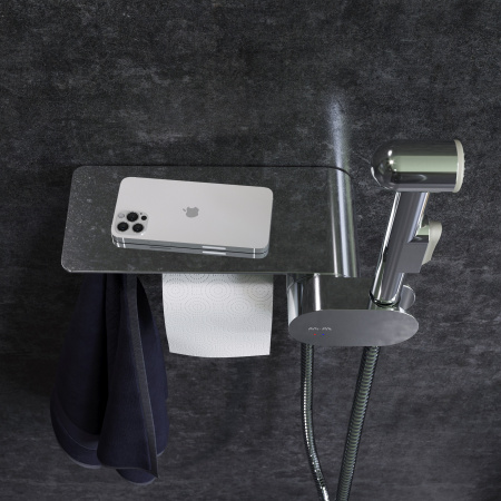 Гигиенический душ со смесителем и полочкой Am.Pm F0202600 фото