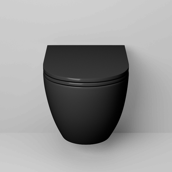 Подвесной унитаз Grossman GR-4457BMS с сиденьем, черный матовый фото