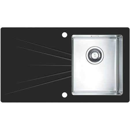 Мойка для кухни Alveus Karat 10 черный 860X500 правая фото