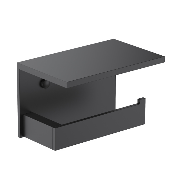 Держатель для туалетной бумаги с полочкой Timo Petruma 15243/03 черный фото