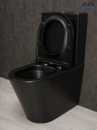 Унитаз напольный безободковый GID Tn2189Bm с сиденьем фото