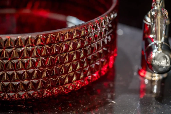 Хрустальная накладная раковина Boheme 817-R 39x39 фото