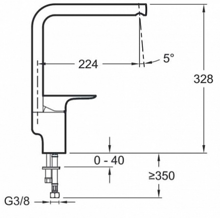 Смеситель для кухни Jacob Delafon Aleo E72360-CP фото