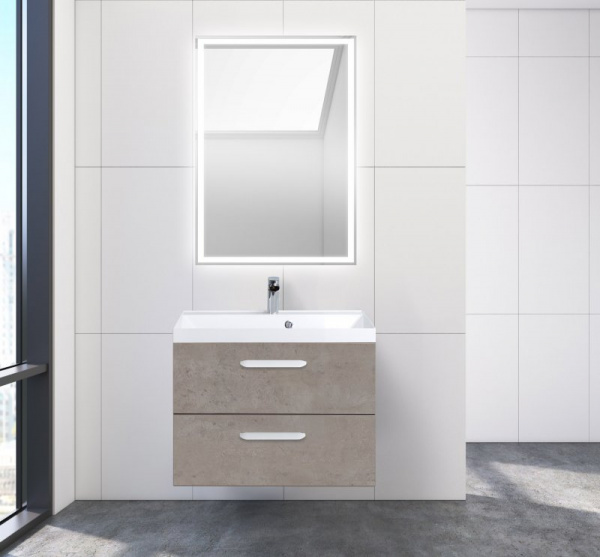 Тумба в ванную Belbagno Aurora AURORA-700-2C-SO-CP Cemento Pallido фото