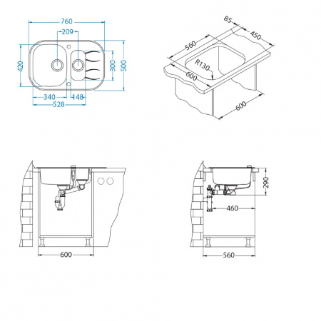Мойка для кухни Alveus Wave 30 Желтый фото