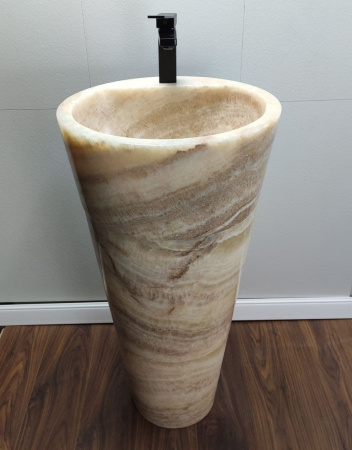 Раковина напольная из оникса Yellow ON-01355 (45*45*90) фото